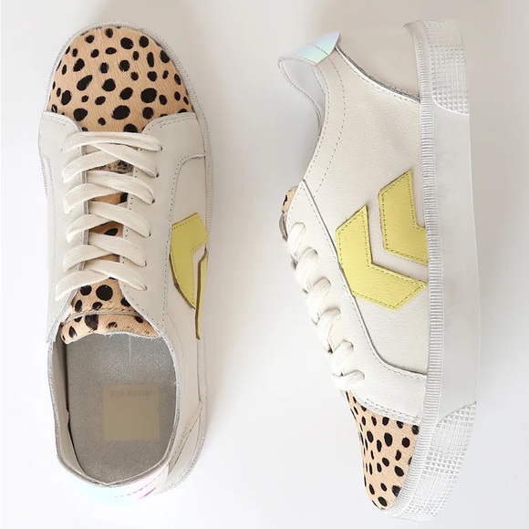 Women’s DOLCE VITA Zaga Calf Hair Leather Sneakers- Size 9 - Picture 2 of 10